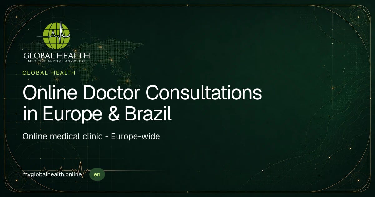 Global Health website: Online Doctor Consultations in Europe & Brazil.
